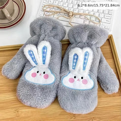 Winter Mittens Cycling Plush Thick Windproof Warm Gloves
