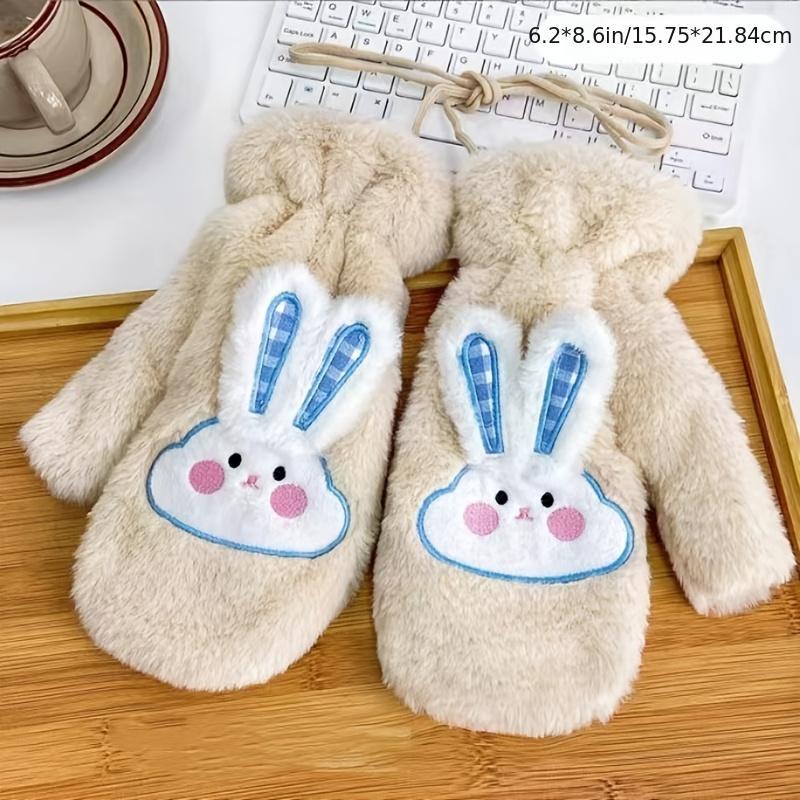 Winter Mittens Cycling Plush Thick Windproof Warm Gloves