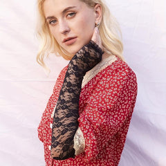 Lace Hollow Out Sleeve Long Sunscreen UV Protection Sleeve Arm Guard Fingerless