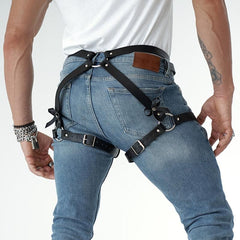 PU Leather Garter Men's Belt for Party Costume