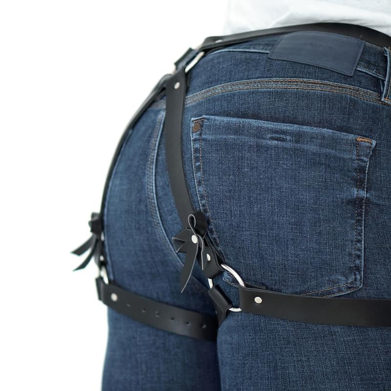PU Leather Garter Men's Belt for Party Costume