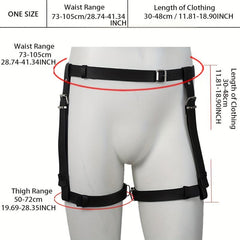 PU Leather Garter Men's Belt for Party Costume