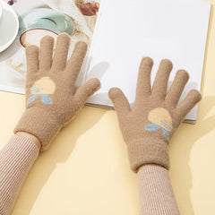 Women's Knit Touch Screen Gloves Winter Fleece Mittens