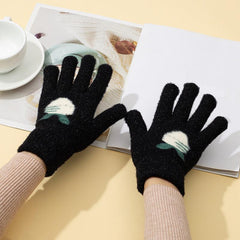 Women's Knit Touch Screen Gloves Winter Fleece Mittens