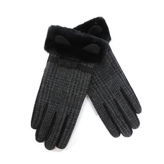 Winter Ladies Plush Gloves Touch Screen Windproof Cold Proof