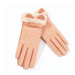Winter Ladies Plush Gloves Touch Screen Windproof Cold Proof