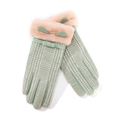Winter Ladies Plush Gloves Touch Screen Windproof Cold Proof