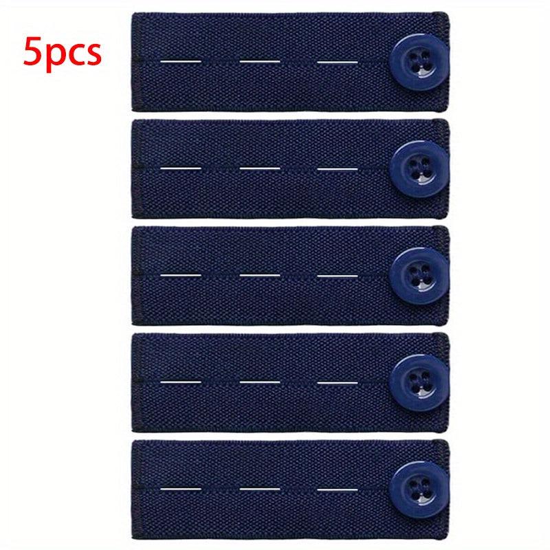 5pcs Elastic Waist Extender Button Adjustable Waistband Expanders