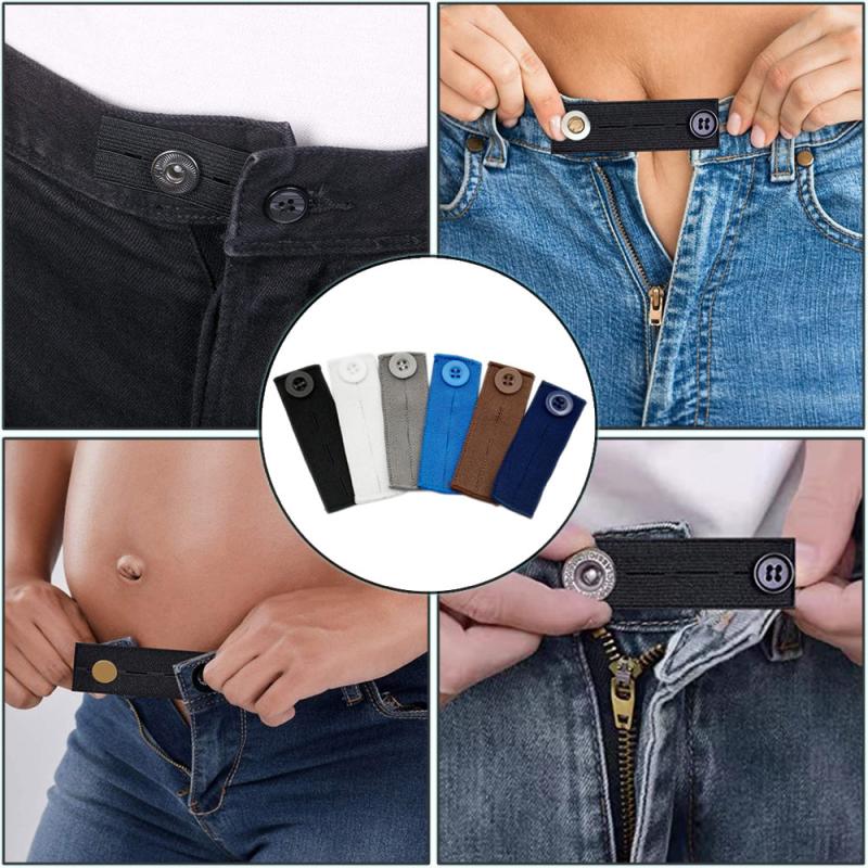 5pcs Elastic Waist Extender Button Adjustable Waistband Expanders