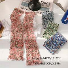 Floral Gloves Embroidery Sunscreen Long Sleeves for Sports
