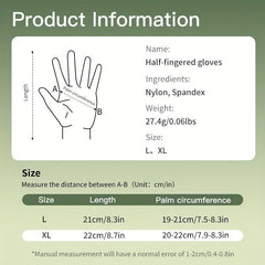 Camouflage Fishing Sunscreen Gloves Breathable Slipproof Half Finger