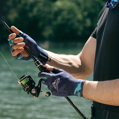 Camouflage Fishing Sunscreen Gloves Breathable Slipproof Half Finger