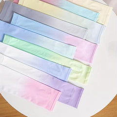 Elastic Gradient Sunscreen Fingerless Gloves for Outdoor