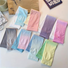 Elastic Gradient Sunscreen Fingerless Gloves for Outdoor