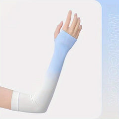 Elastic Gradient Sunscreen Fingerless Gloves for Outdoor