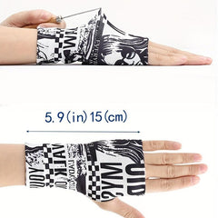 Half Finger Sunscreen Gloves Cover Tattoo Fingerless Touch Screen Gloves