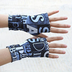 Half Finger Sunscreen Gloves Cover Tattoo Fingerless Touch Screen Gloves