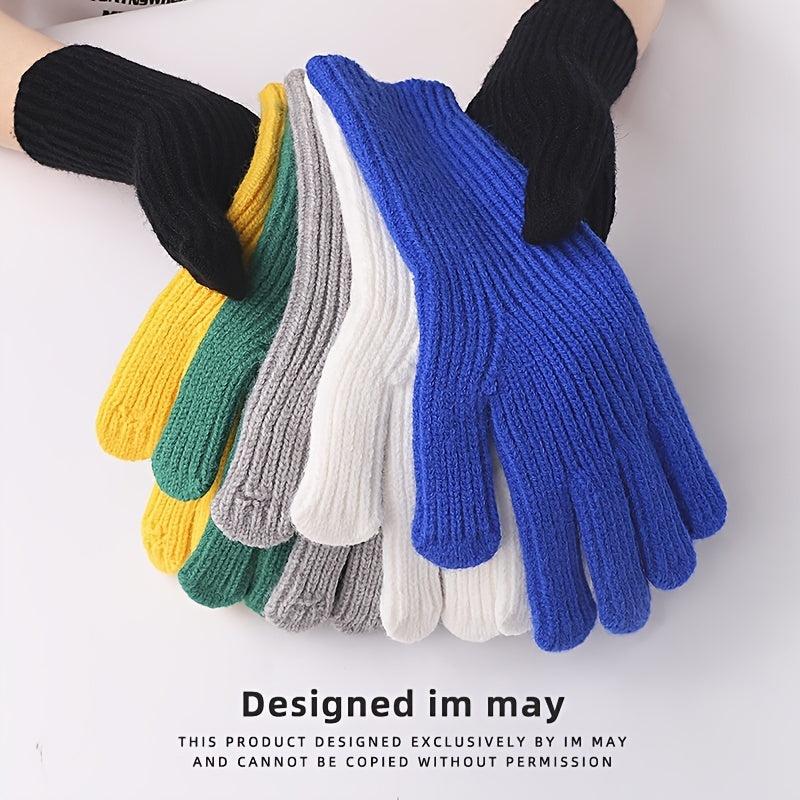 Warm Knitted Gloves Split Finger Touch Screen Gloves
