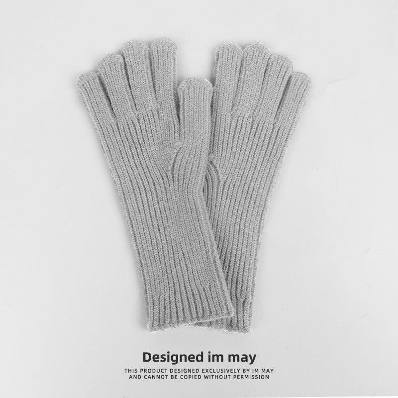 Warm Knitted Gloves Split Finger Touch Screen Gloves