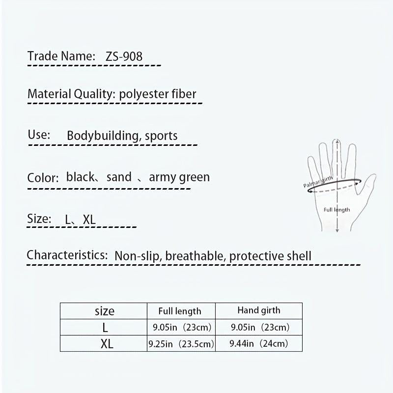 Full Finger Anti-Slip Tactical Gloves Touch Screen Adjustable Fitness Gloves