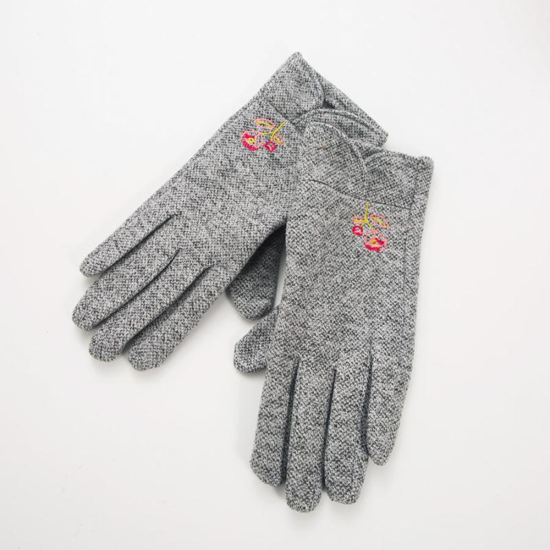Flower Pattern Fleece Thermal Touch Screen Gloves