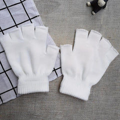 Knitted Fingerless Gloves for Women Men Warm Mittens