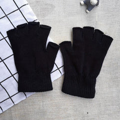 Knitted Fingerless Gloves for Women Men Warm Mittens