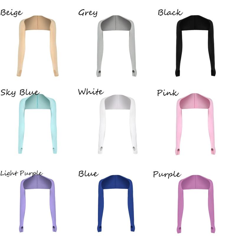 Women Sun UV Protection Ice Gloves Shawl Cuff Elasticity Sleeves