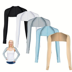 Women Sun UV Protection Ice Gloves Shawl Cuff Elasticity Sleeves