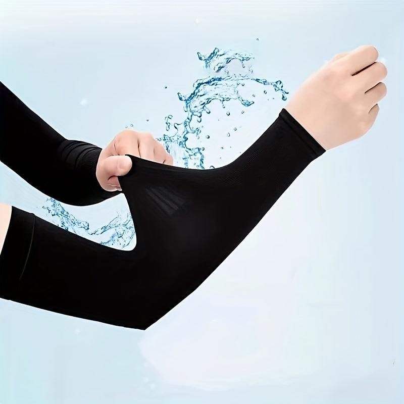 Ice Silk Gloves Sunproof Sleeves Unisex Sports Running Cycling