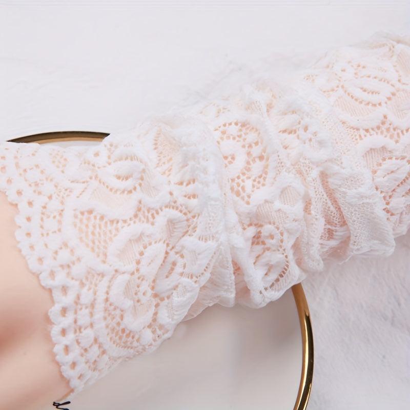 Lace Summer Sunscreen Sleeve Elastic Sleeve Driving Gloves Long Fingerless