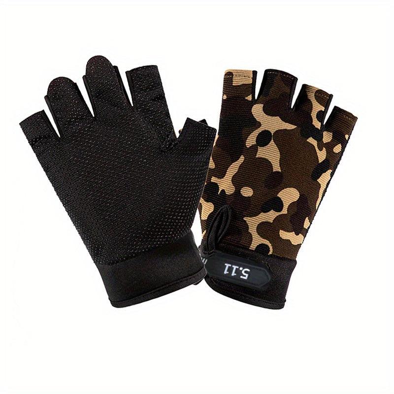Cycling Gloves Women's Camo Half Finger Men's Outdoor Sunscreen Non slip Warm