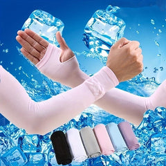 Solid Ice Sleeves Sunscreen UV Protection Sports Cycling Long Sleeves