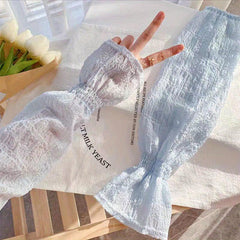 Breathable Fingerless Gloves UV Protection Sleeves For Women