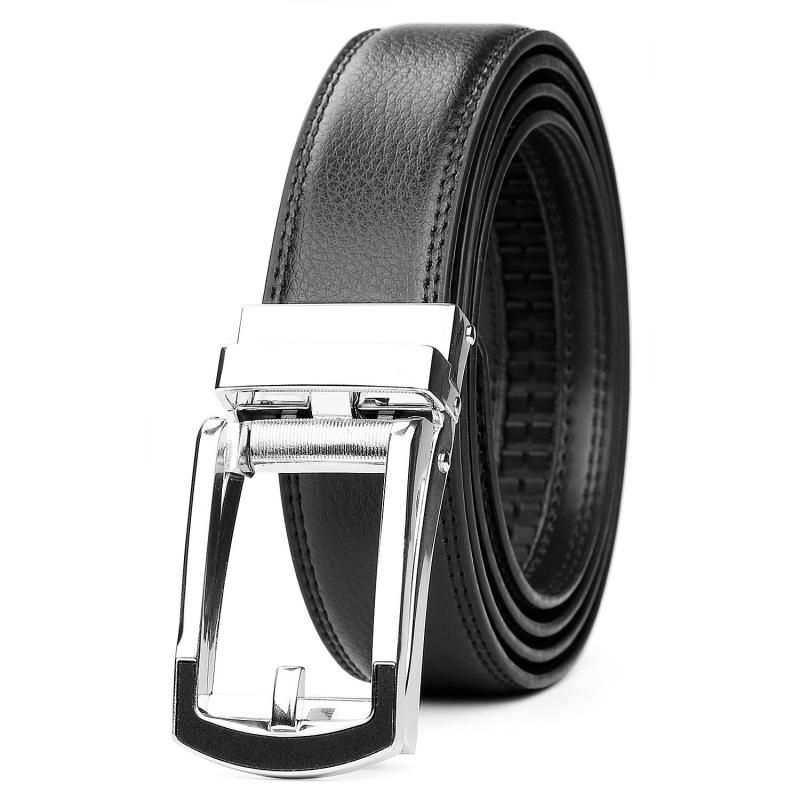 Ruaite Men's Auto Buckle Leather Belt