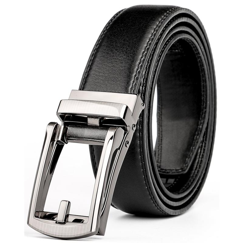 Ruaite Men's Auto Buckle Leather Belt