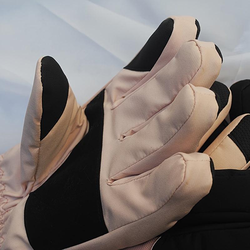 Women Ski Gloves Touch Screen Waterproof Winter Warm Snowboard Gloves