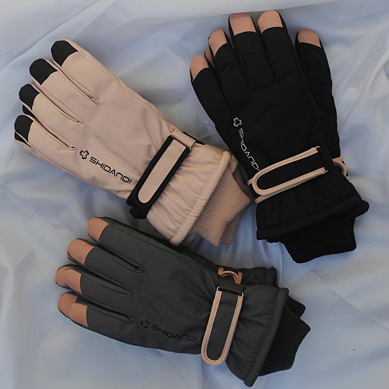 Women Ski Gloves Touch Screen Waterproof Winter Warm Snowboard Gloves