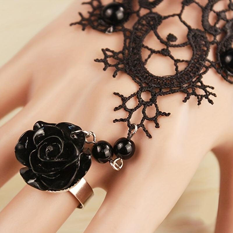 Vintage Lace Fingerless Glove for Baroque Bridal Wedding Dress