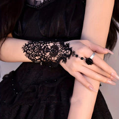 Vintage Lace Fingerless Glove for Baroque Bridal Wedding Dress