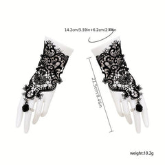 Vintage Lace Fingerless Glove for Baroque Bridal Wedding Dress