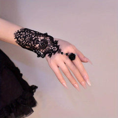 Vintage Lace Fingerless Glove for Baroque Bridal Wedding Dress