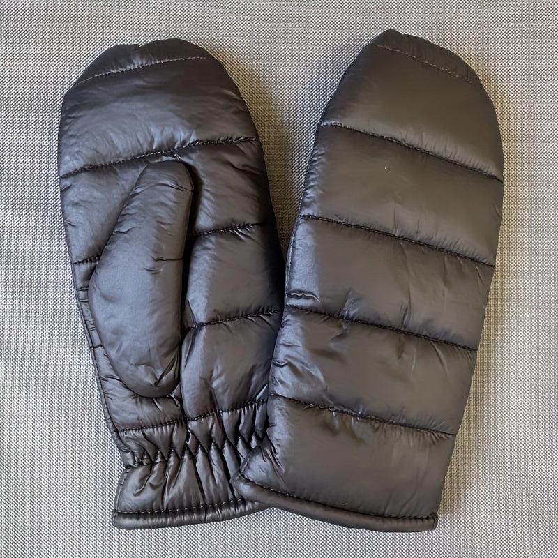 Thickened Velvet Windproof Warm Mittens for Cycling Skiing