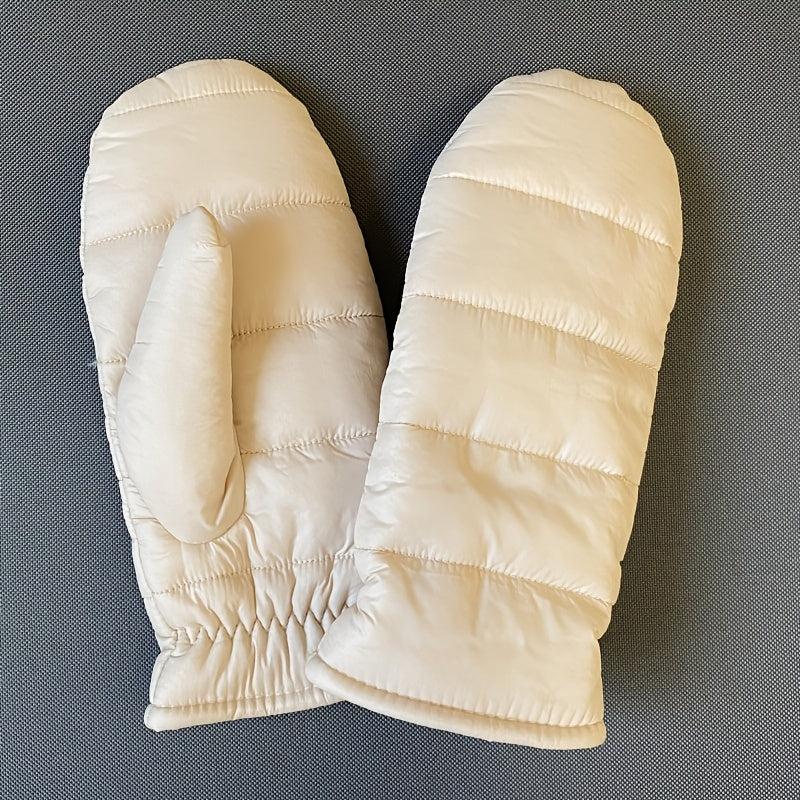 Thickened Velvet Windproof Warm Mittens for Cycling Skiing