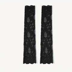 Flower Lace Sleeves Long Gloves Decorative Fingerless Women