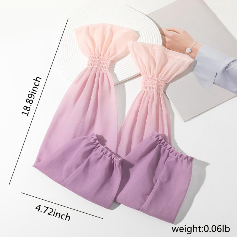 Candy Long Gloves Ruffles Outdoor Sunscreen Sleeves