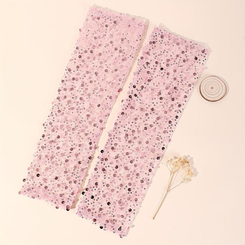 Pink Lace Mesh Sleeve Lightweight Long Arm Sunscreen Sleeve