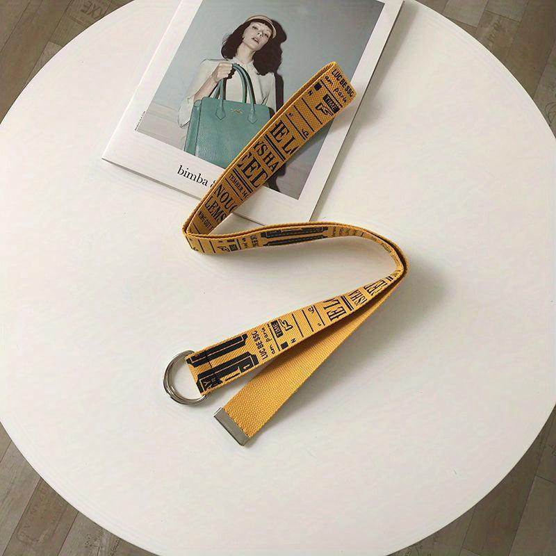 Canvas Double D Ring Casual Pants Belt