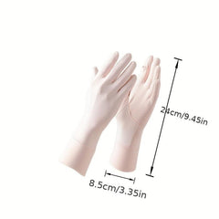 Breathable Ice Gloves Elastic Sunproof UV Protection Half Finger Gloves