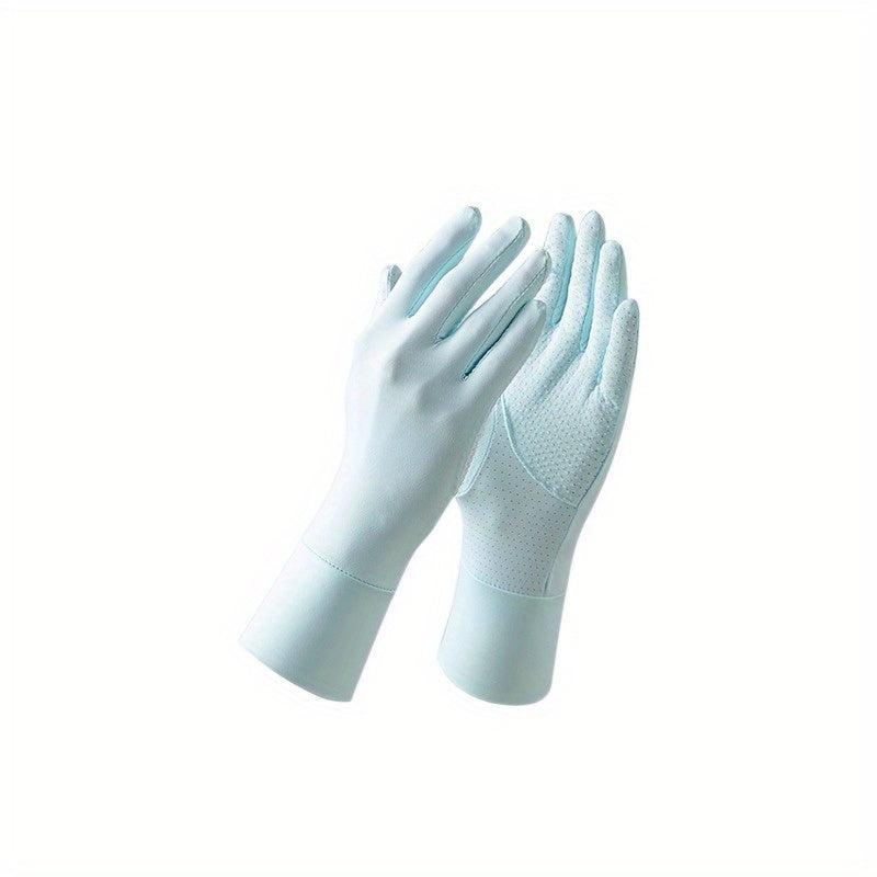 Breathable Ice Gloves Elastic Sunproof UV Protection Half Finger Gloves